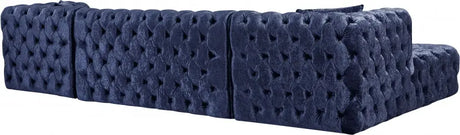 Meridian Furniture - Coco 3 Piece Sectional In Navy - 676Navy-Sectional