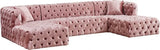 Meridian Furniture - Coco 3 Piece Sectional In Pink - 676Pink-Sectional