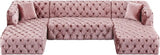 Meridian Furniture - Coco 3 Piece Sectional In Pink - 676Pink-Sectional