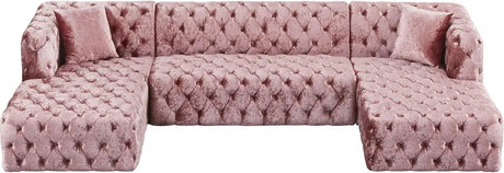 Meridian Furniture - Coco 3 Piece Sectional In Pink - 676Pink-Sectional