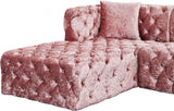 Meridian Furniture - Coco 3 Piece Sectional In Pink - 676Pink-Sectional