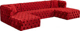 Meridian Furniture - Coco 3 Piece Sectional In Red - 676Red-Sectional