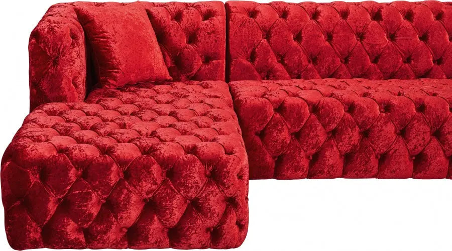 Meridian Furniture - Coco 3 Piece Sectional In Red - 676Red-Sectional