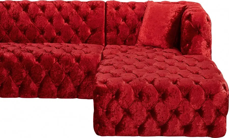 Meridian Furniture - Coco 3 Piece Sectional In Red - 676Red-Sectional