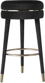 Meridian Furniture - Coral Velvet Swivel Bar Stool In Black - 702Black-C