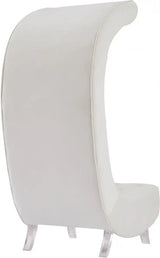 Crescent Velvet Chair In Cream - 568Cream - C | Meridian - 568Cream - C - Home Elegance USA - 5