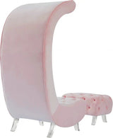 Crescent Velvet Chair In Pink - 568Pink - C | Meridian - 568Pink - C - Home Elegance USA - 6