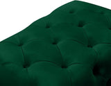 Meridian Furniture - Crescent Velvet Ottoman In Green - 568Green-Ott