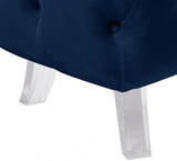 Crescent Velvet Ottoman In Navy - 568Navy - Ott | Meridian - 568Navy - Ott - Home Elegance USA - 6