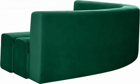 Curl Velvet 2 Piece Sectional In Green - 624Green - Sectional | Meridian - 624Green - Sectional - Home Elegance USA - 7