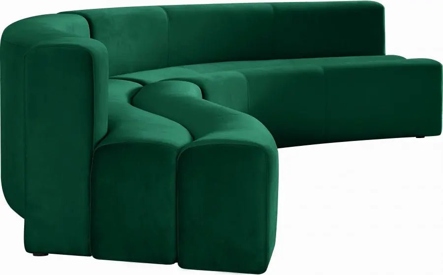 Curl Velvet 2 Piece Sectional In Green - 624Green - Sectional | Meridian - 624Green - Sectional - Home Elegance USA - 8