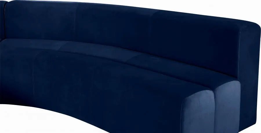 Curl Velvet 2 Piece Sectional In Navy - 624Navy - Sectional | Meridian - 624Navy - Sectional - Home Elegance USA - 7