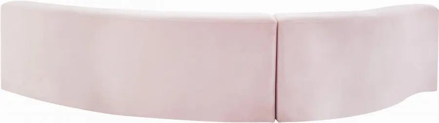 Curl Velvet 2 Piece Sectional In Pink - 624Pink - Sectional | Meridian - 624Pink - Sectional - Home Elegance USA - 5