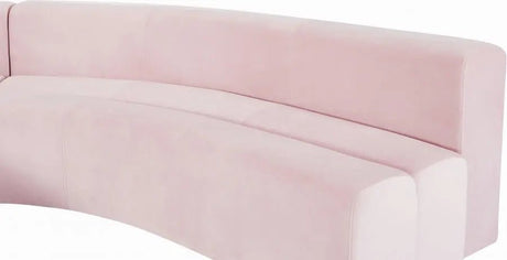 Curl Velvet 2 Piece Sectional In Pink - 624Pink - Sectional | Meridian - 624Pink - Sectional - Home Elegance USA - 7