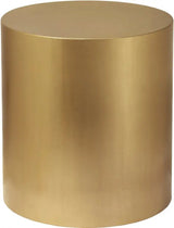 Cylinder End Table In Brushed Gold - 296 - Et | Meridian - 296 - ET - Home Elegance USA - 1