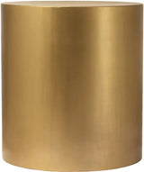 Cylinder End Table In Brushed Gold - 296 - Et | Meridian - 296 - ET - Home Elegance USA - 3