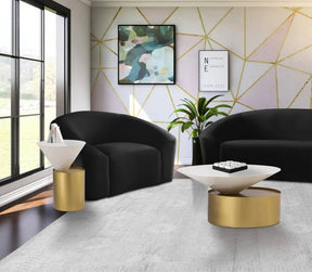Damon 3 Piece Occasional Table Set In Brushed Brass - 268-3Set | Meridian