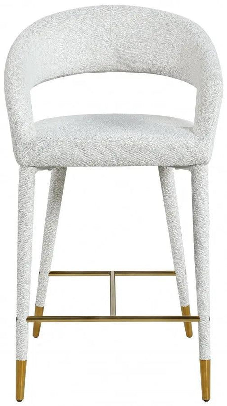 Meridian Furniture - Destiny Fabric Stool In Cream - 542Cream-C