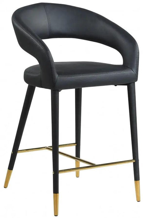 Meridian Furniture - Destiny Faux Leather Stool In Black - 541Black-C