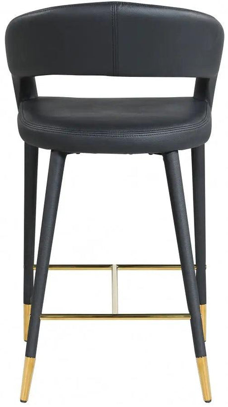 Meridian Furniture - Destiny Faux Leather Stool In Black - 541Black-C