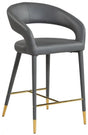 Destiny Faux Leather Stool In Grey - 541Grey-C | Meridian