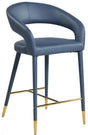 Destiny Faux Leather Stool In Navy - 541Navy-C | Meridian