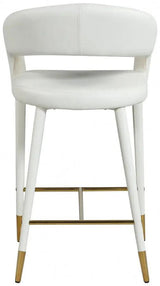 Meridian Furniture - Destiny Faux Leather Stool In White - 541White-C