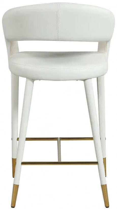 Meridian Furniture - Destiny Faux Leather Stool In White - 541White-C