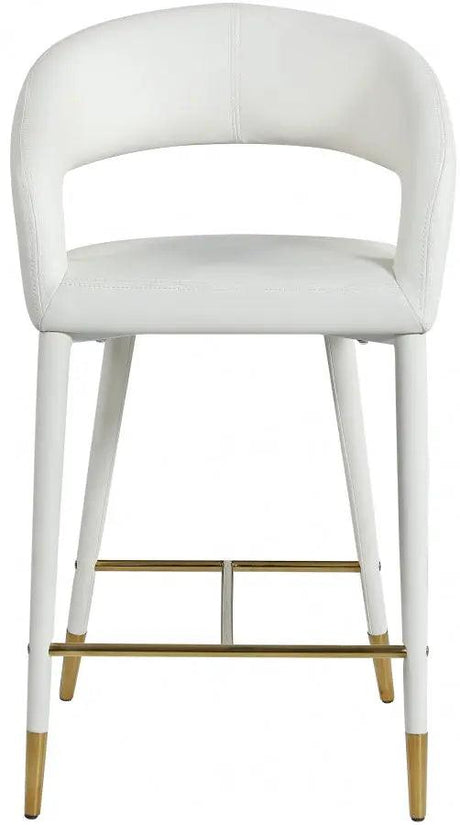 Meridian Furniture - Destiny Faux Leather Stool In White - 541White-C