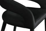 Meridian Furniture - Destiny Velvet Stool In Black - 540Black-C