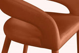 Destiny Velvet Stool In Cognac - 540Cognac - C | Meridian | Home Elegance USA