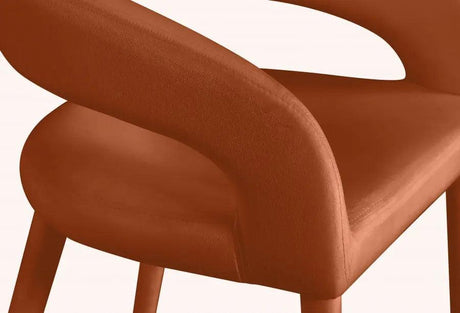 Meridian Furniture - Destiny Velvet Stool In Cognac - 540Cognac-C