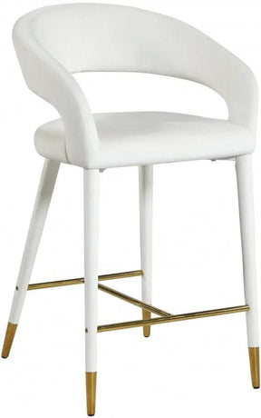 Destiny Velvet Stool In Cream - 540Cream-C | Meridian