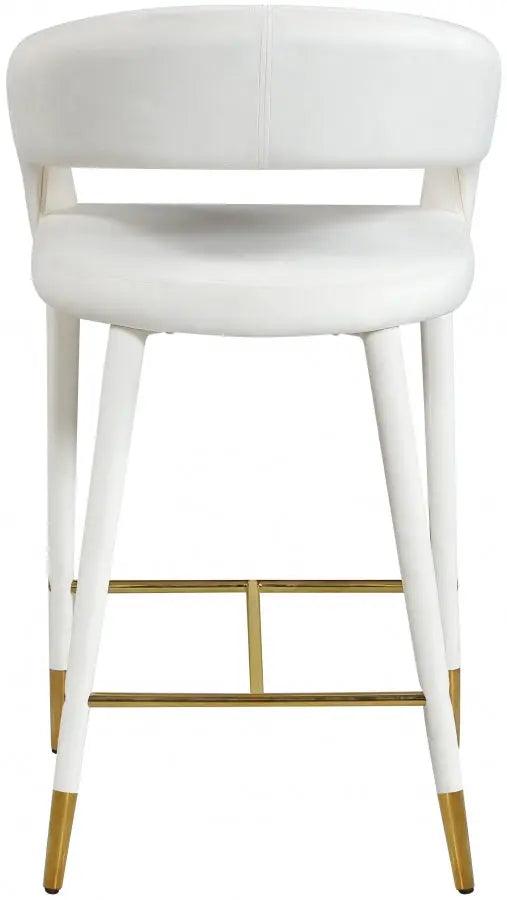 Meridian Furniture - Destiny Velvet Stool In Cream - 540Cream-C