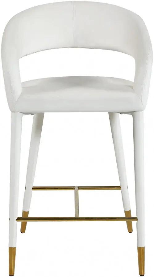 Destiny Velvet Stool In Cream - 540Cream - C | Meridian | Home Elegance USA