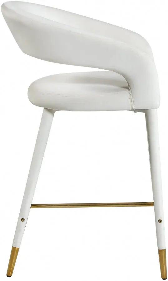 Meridian Furniture - Destiny Velvet Stool In Cream - 540Cream-C