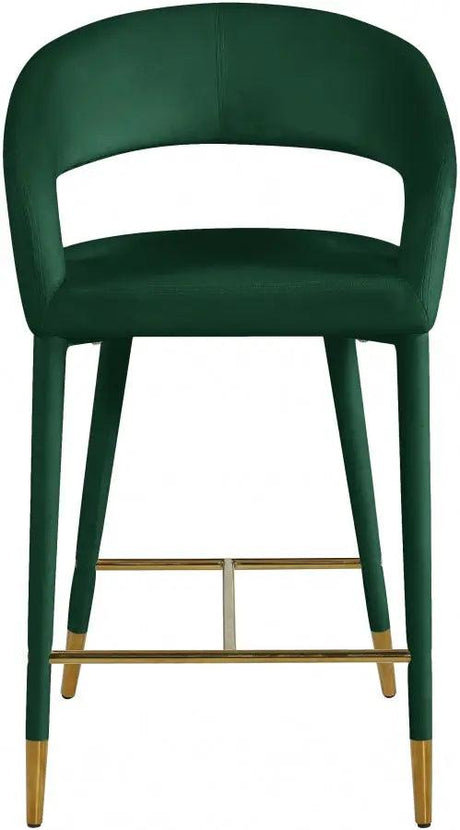 Meridian Furniture - Destiny Velvet Stool In Green - 540Green-C