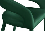 Destiny Velvet Stool In Green - 540Green - C | Meridian | Home Elegance USA