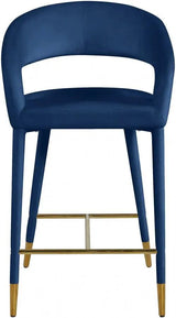 Destiny Velvet Stool In Navy - 540Navy - C | Meridian | Home Elegance USA