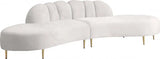 Meridian Furniture - Divine Velvet 2 Piece Sectional In Cream - 618Cream-Sectional