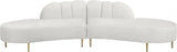 Meridian Furniture - Divine Velvet 2 Piece Sectional In Cream - 618Cream-Sectional