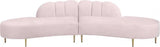 Meridian Furniture - Divine Velvet 2 Piece Sectional In Pink - 618Pink-Sectional