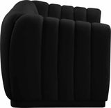 Meridian Furniture - Dixie 3 Piece Living Room Set In Black - 674Black-S-3Set