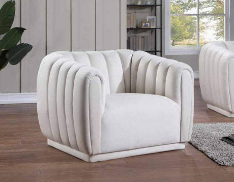 Meridian Furniture - Dixie 3 Piece Living Room Set In Cream - 674Cream-S-3Set