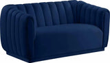 Meridian Furniture - Dixie 3 Piece Living Room Set In Navy - 674Navy-S-3Set