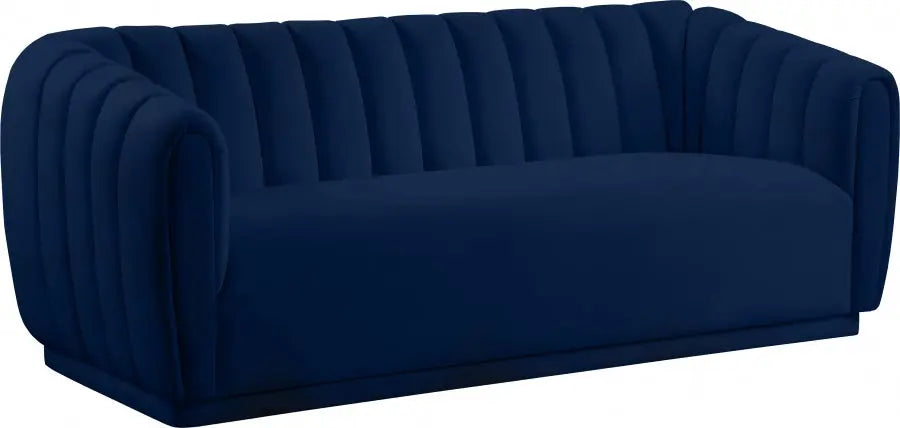 Meridian Furniture - Dixie 3 Piece Living Room Set In Navy - 674Navy-S-3Set