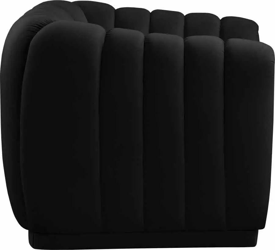 Meridian Furniture - Dixie Velvet Chair In Black - 674Black-C