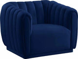 Meridian Furniture - Dixie Velvet Chair In Navy - 674Navy-C