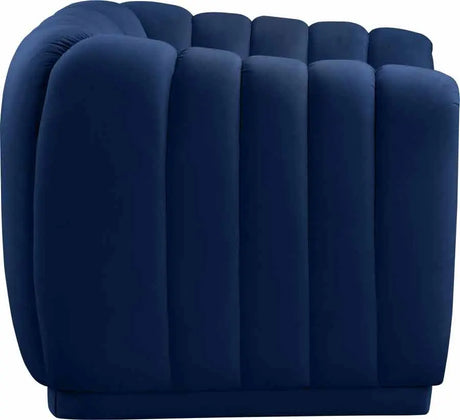 Meridian Furniture - Dixie Velvet Chair In Navy - 674Navy-C