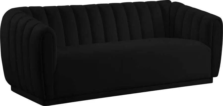 Meridian Furniture - Dixie Velvet Sofa In Black - 674Black-S